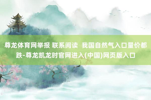 尊龙体育网举报 联系阅读  我国自然气入口量价都跌-尊龙凯龙时官网进入(中国)网页版入口