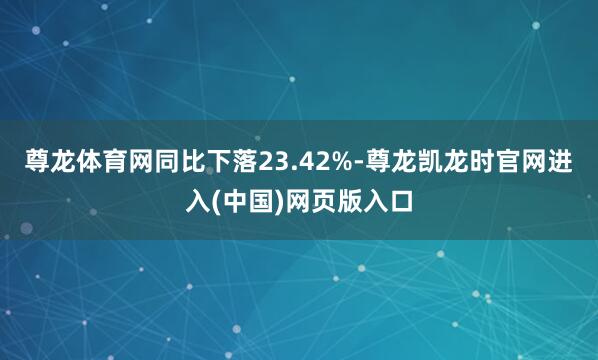 尊龙体育网同比下落23.42%-尊龙凯龙时官网进入(中国)网页版入口
