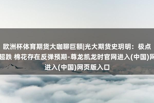 欧洲杯体育期货大咖聊巨额|光大期货史玥明：极点天气重复超跌 棉花存在反弹预期-尊龙凯龙时官网进入(中国)网页版入口