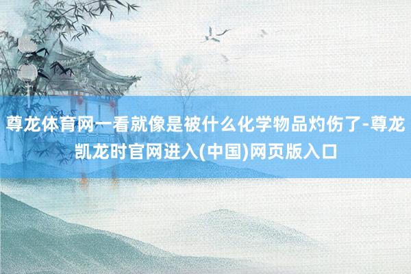 尊龙体育网一看就像是被什么化学物品灼伤了-尊龙凯龙时官网进入(中国)网页版入口